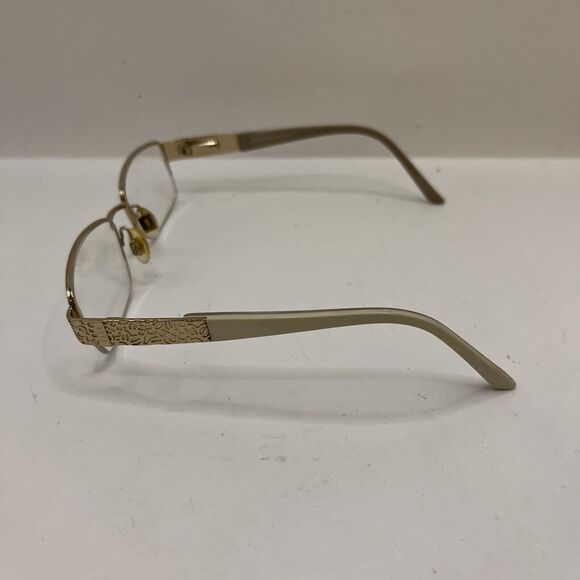 Elle Eyeglasses EL1877 Half Rim Color - GP Gold Brown Frames Only 49-18-130 - Picture 3 of 6